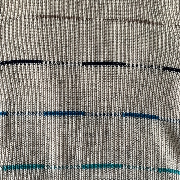 Nic+zoe Fresh Path Tie Hem Blue Striped Pullover Milk-White Sweater Size… - Picture 10 of 14